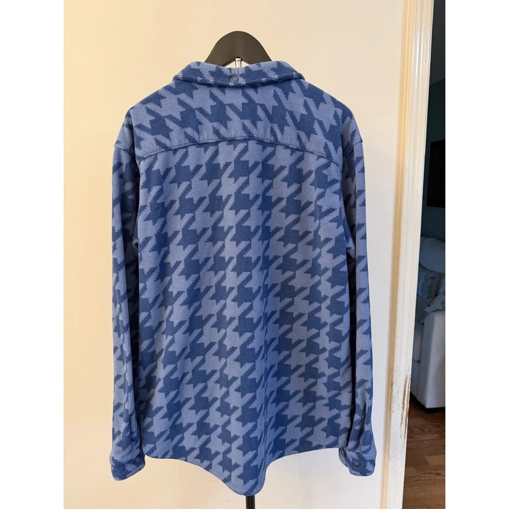 Columbia Fleece mens Size L flare gun fleece Blue Button Up Fleece Jacket